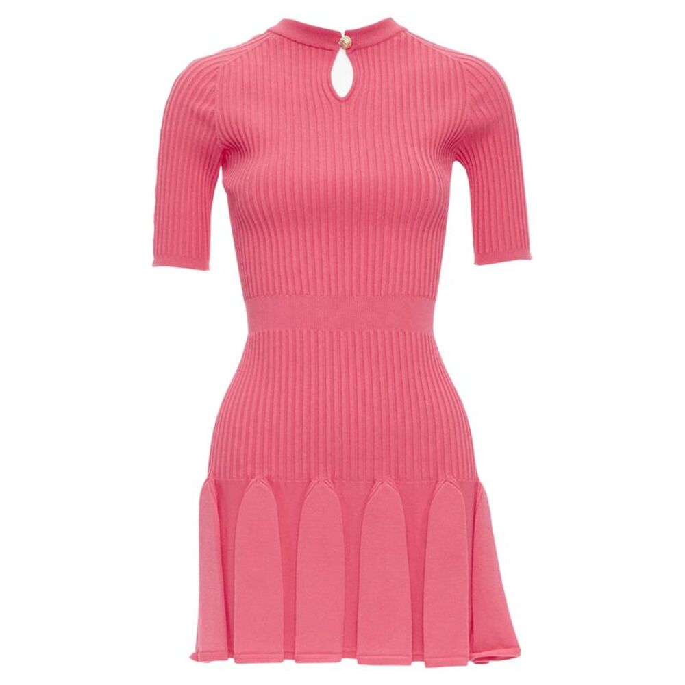 Balmain Keyhole Flutter Mini Dress